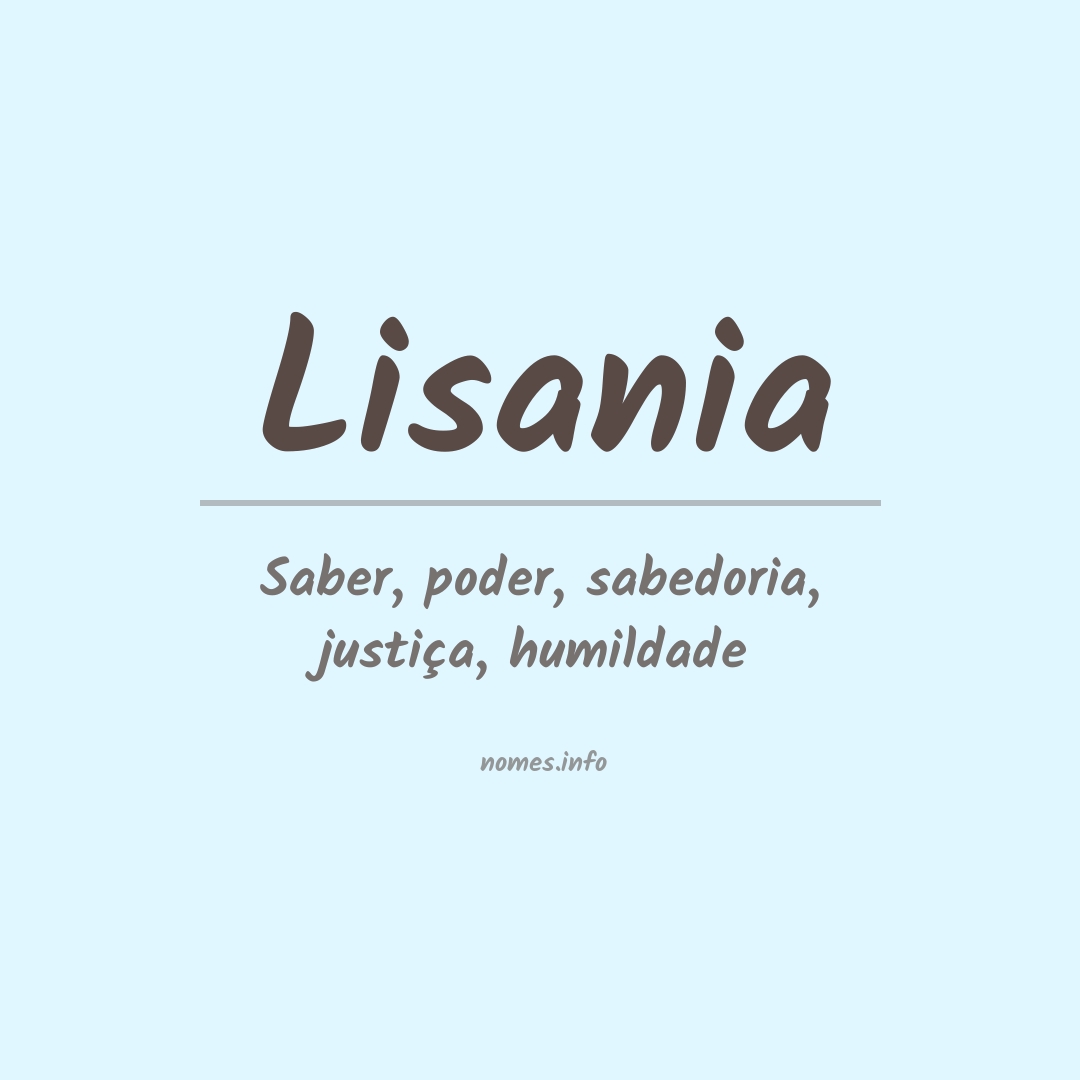 Significado do nome Lisania