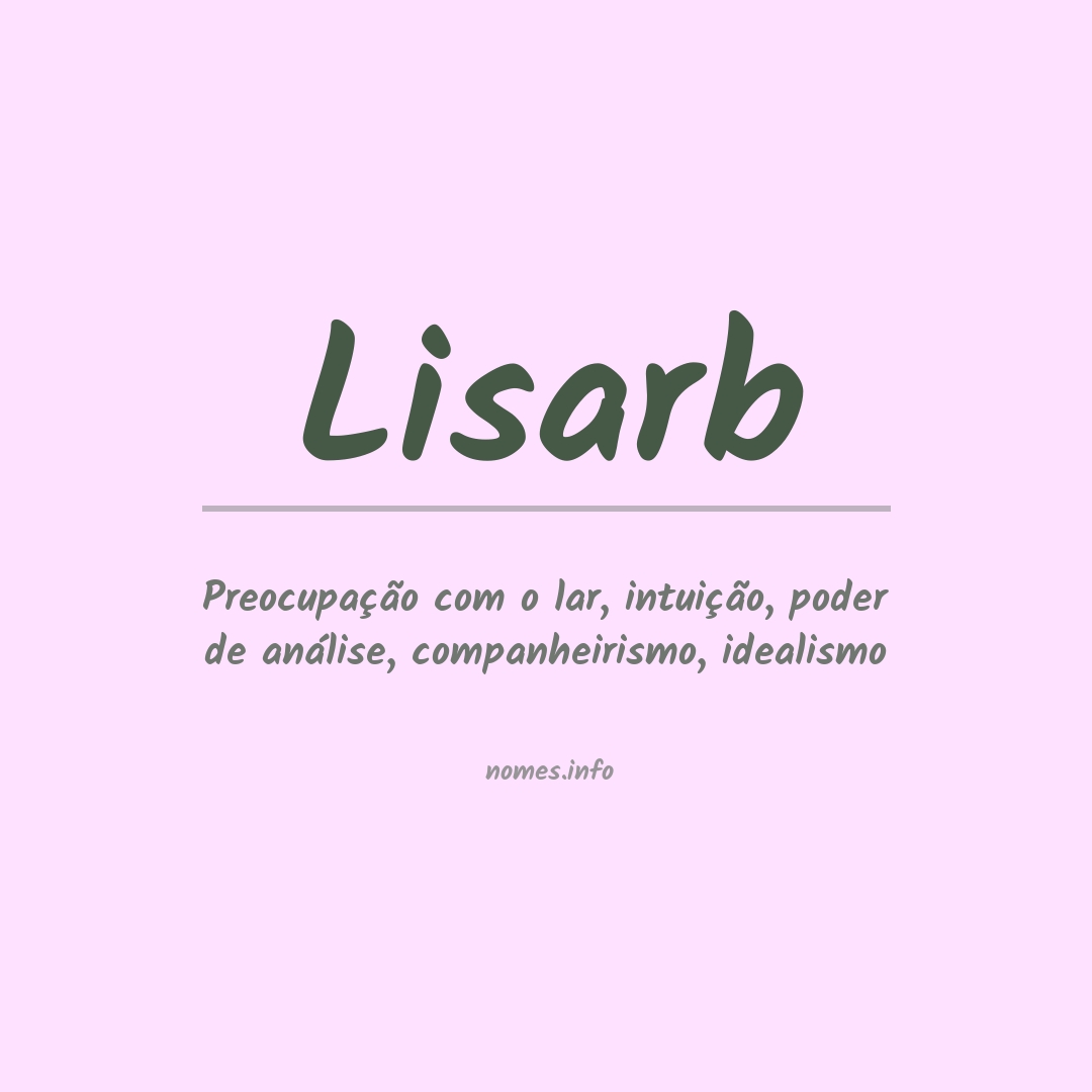 Significado do nome Lisarb