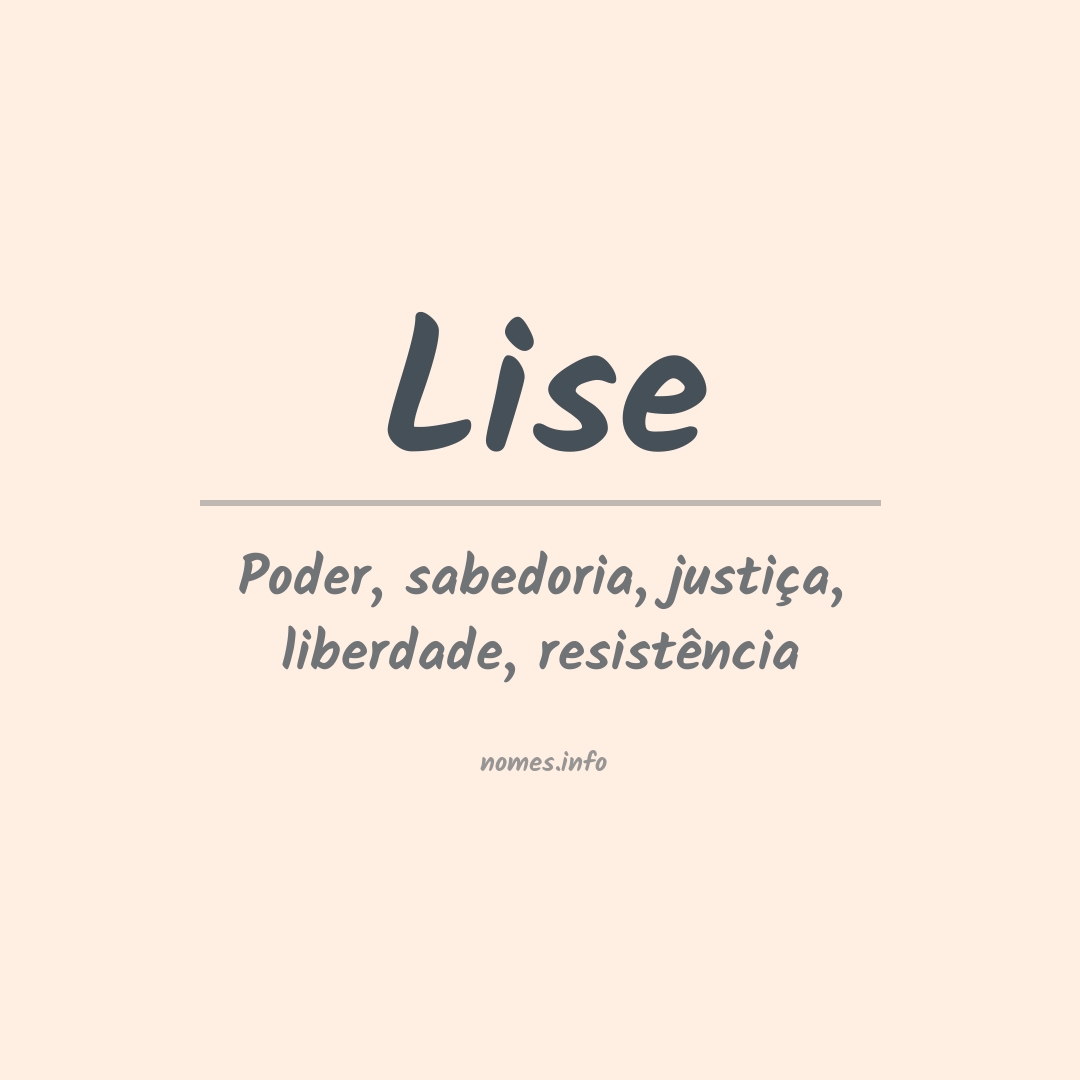 Significado do nome Lise