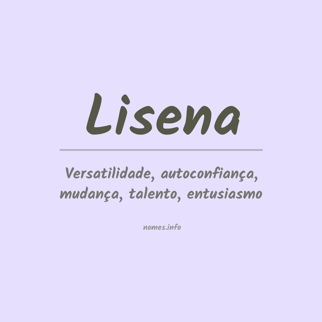 Significado do nome Lisena