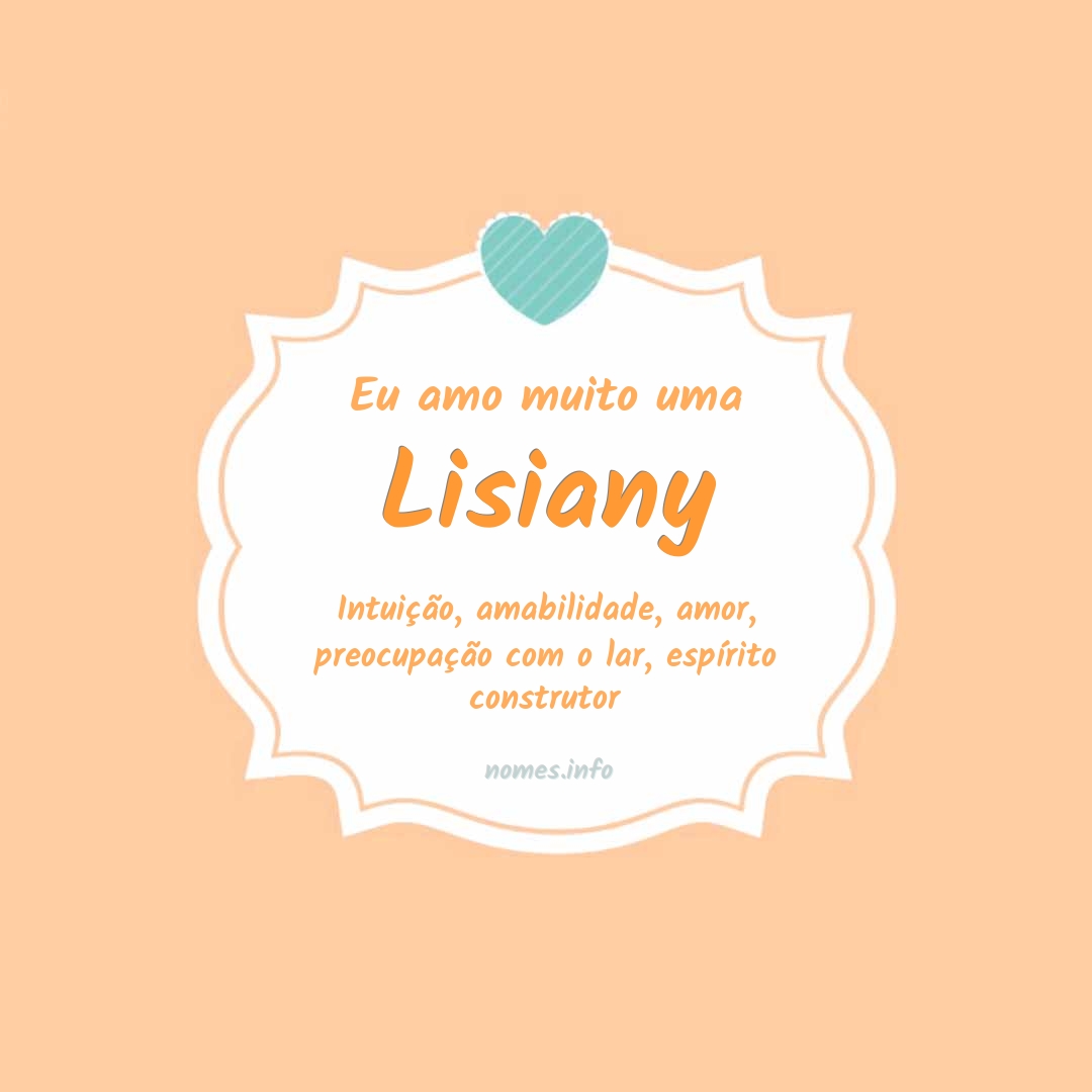 Eu amo muito Lisiany