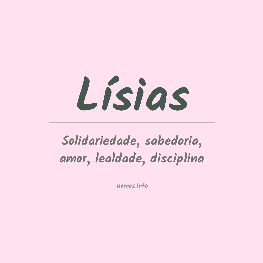 Significado do nome Lísias