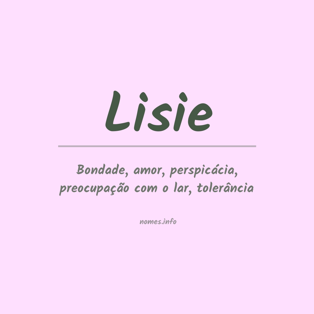 Significado do nome Lisie