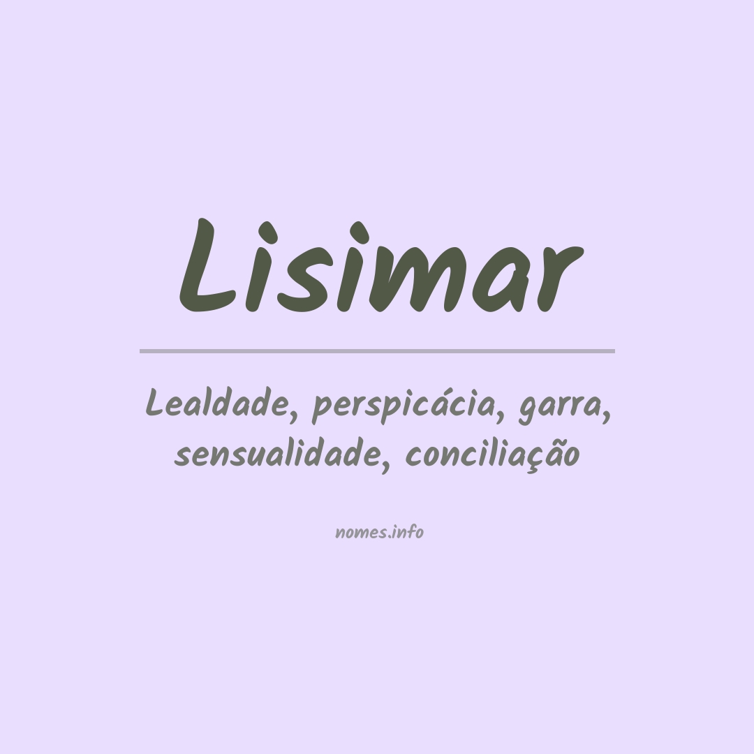 Significado do nome Lisimar