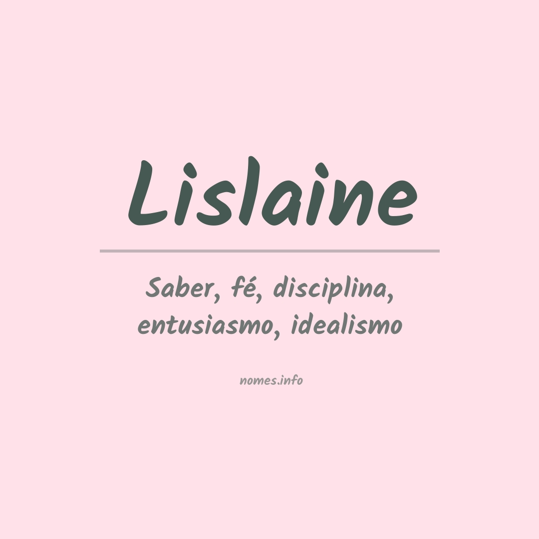 Significado do nome Lislaine