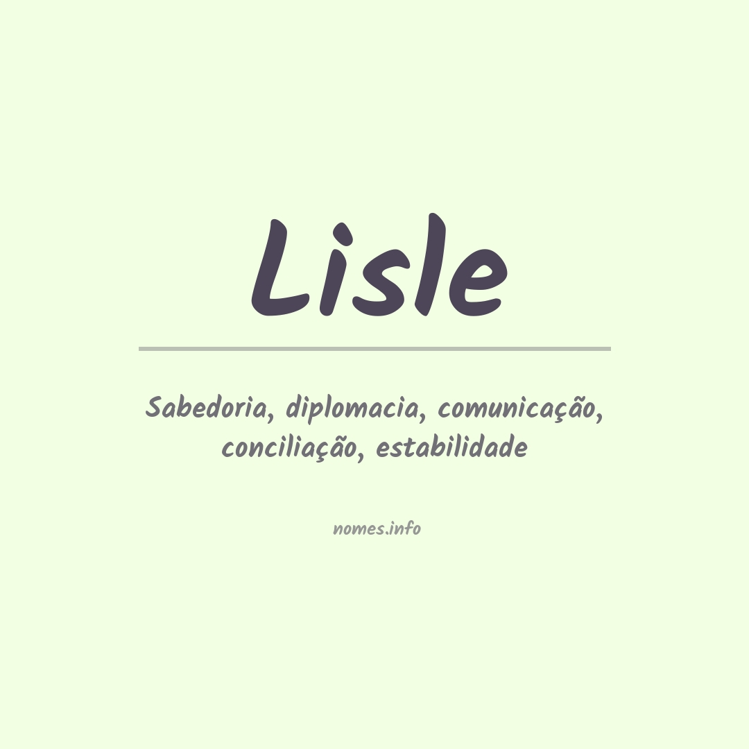 Significado do nome Lisle