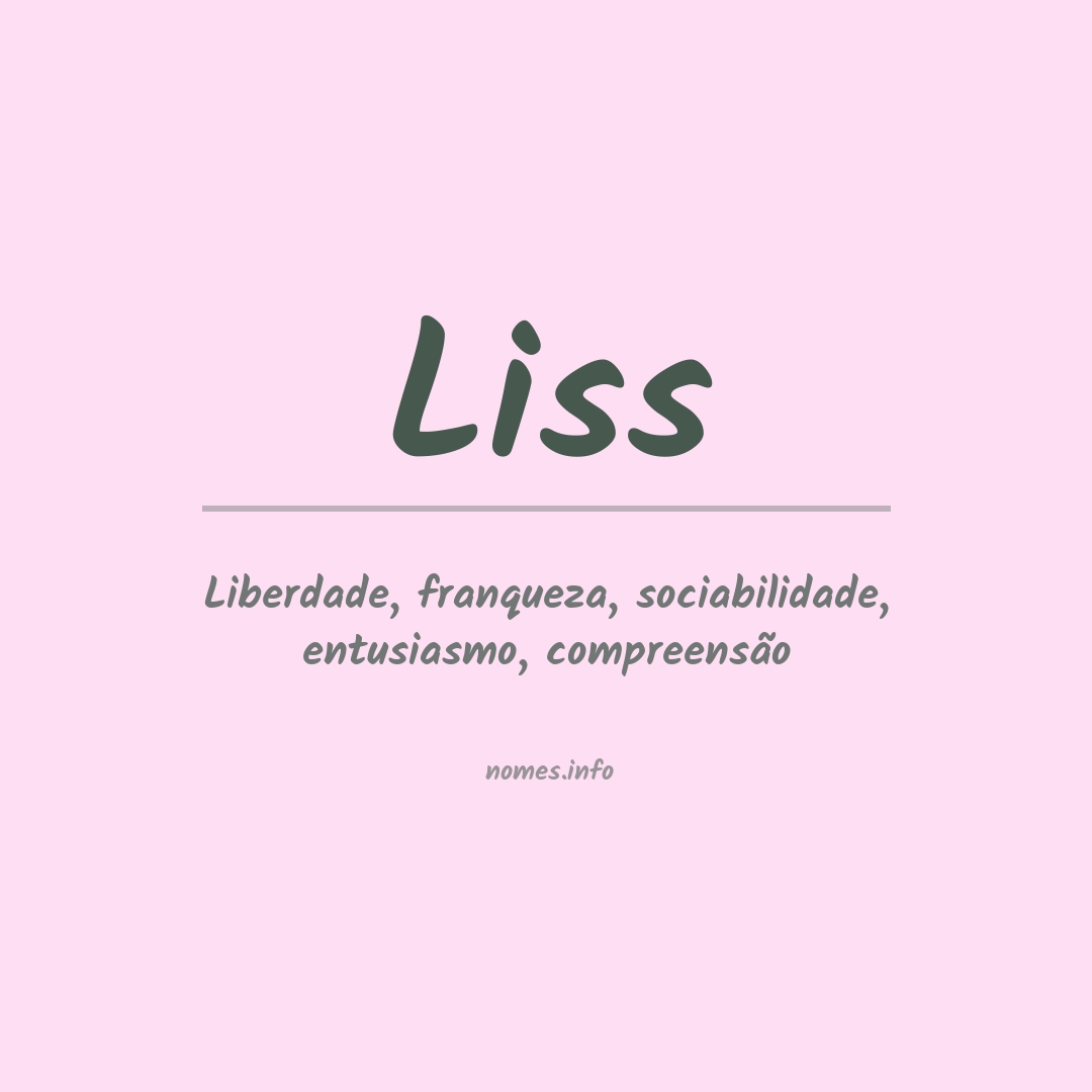 Significado do nome Liss