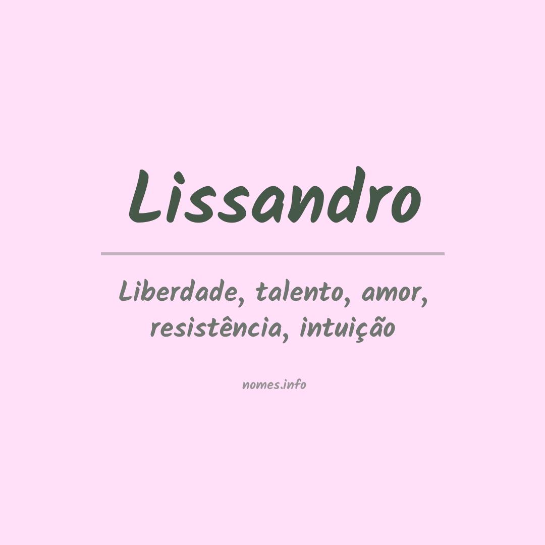 Significado do nome Lissandro