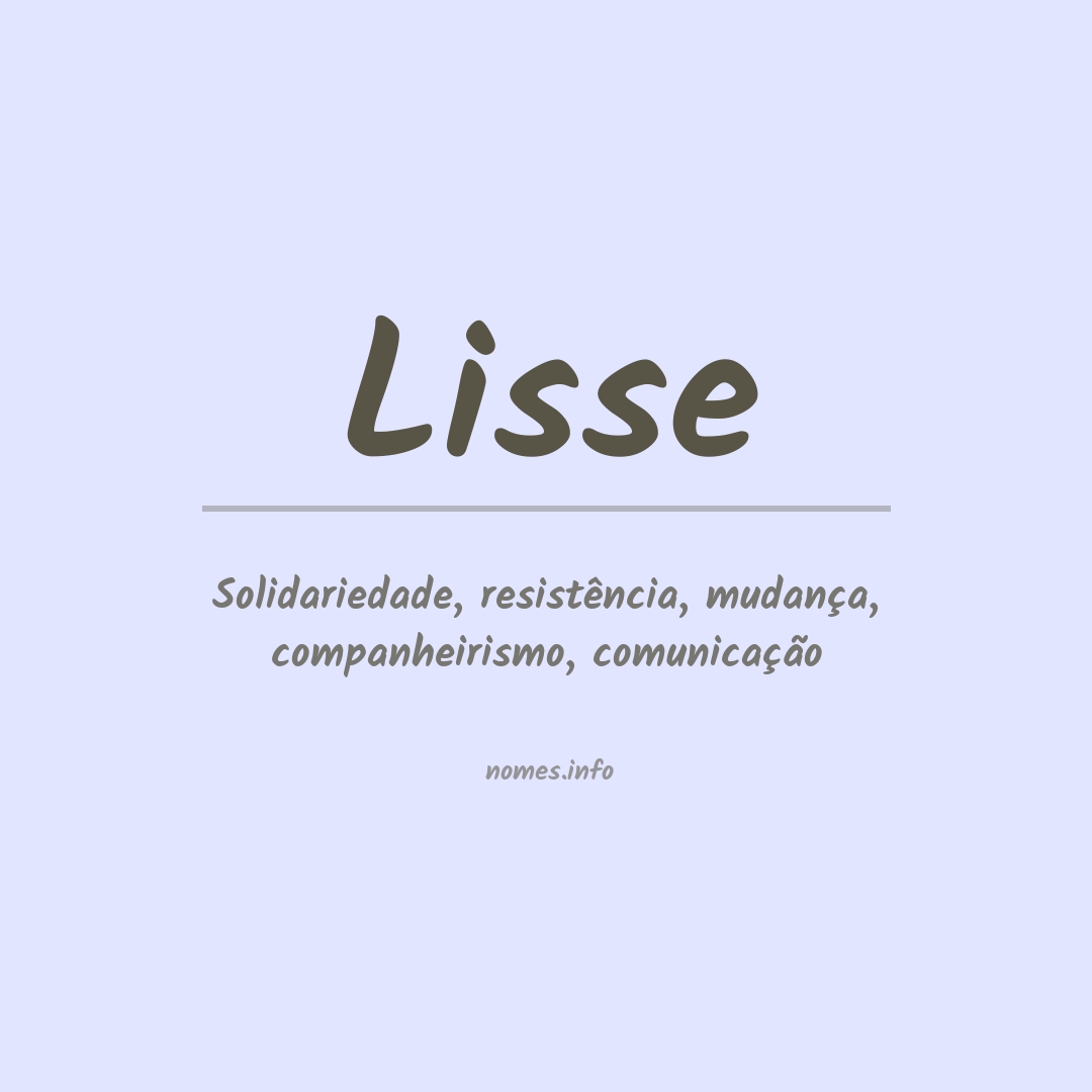 Significado do nome Lisse