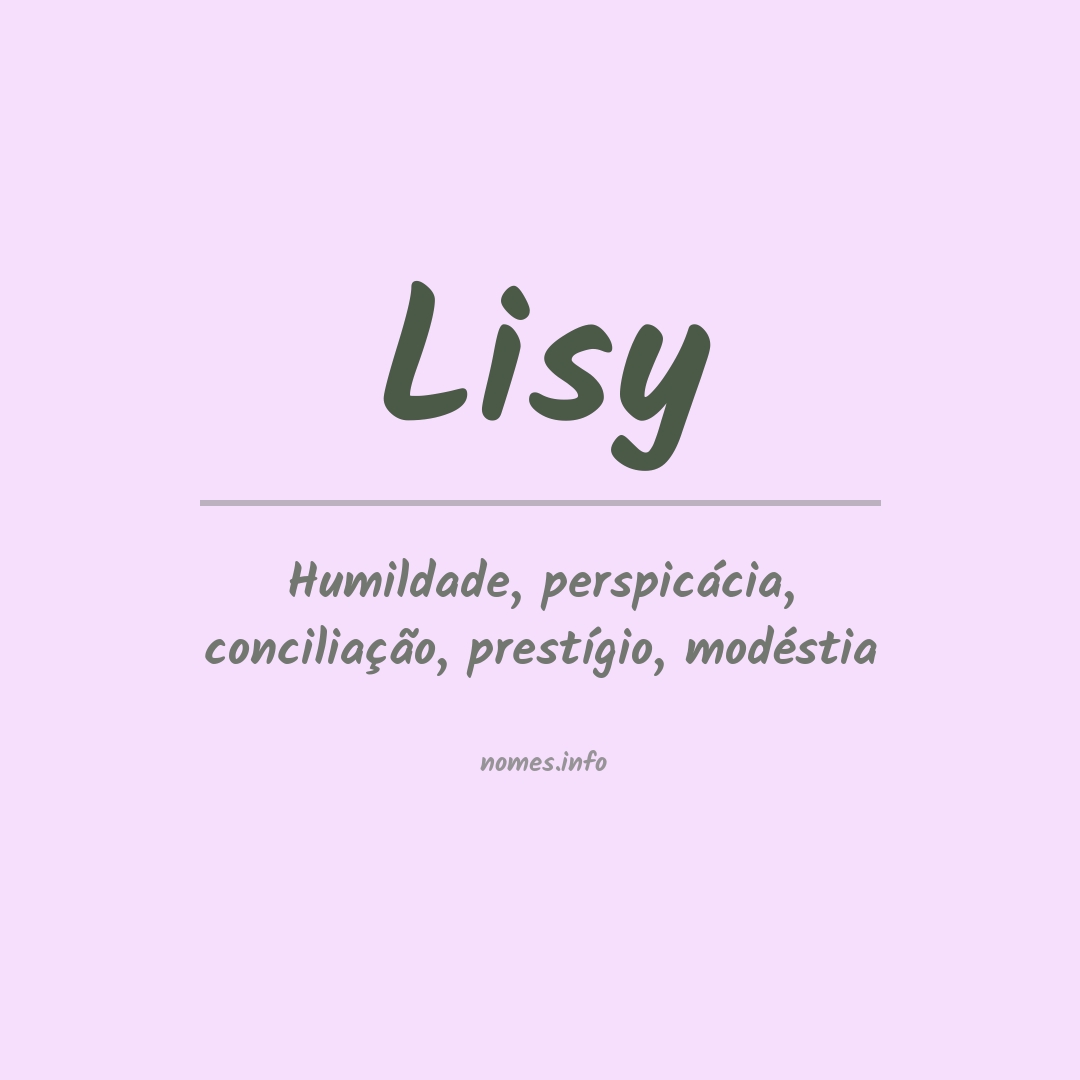 Significado do nome Lisy