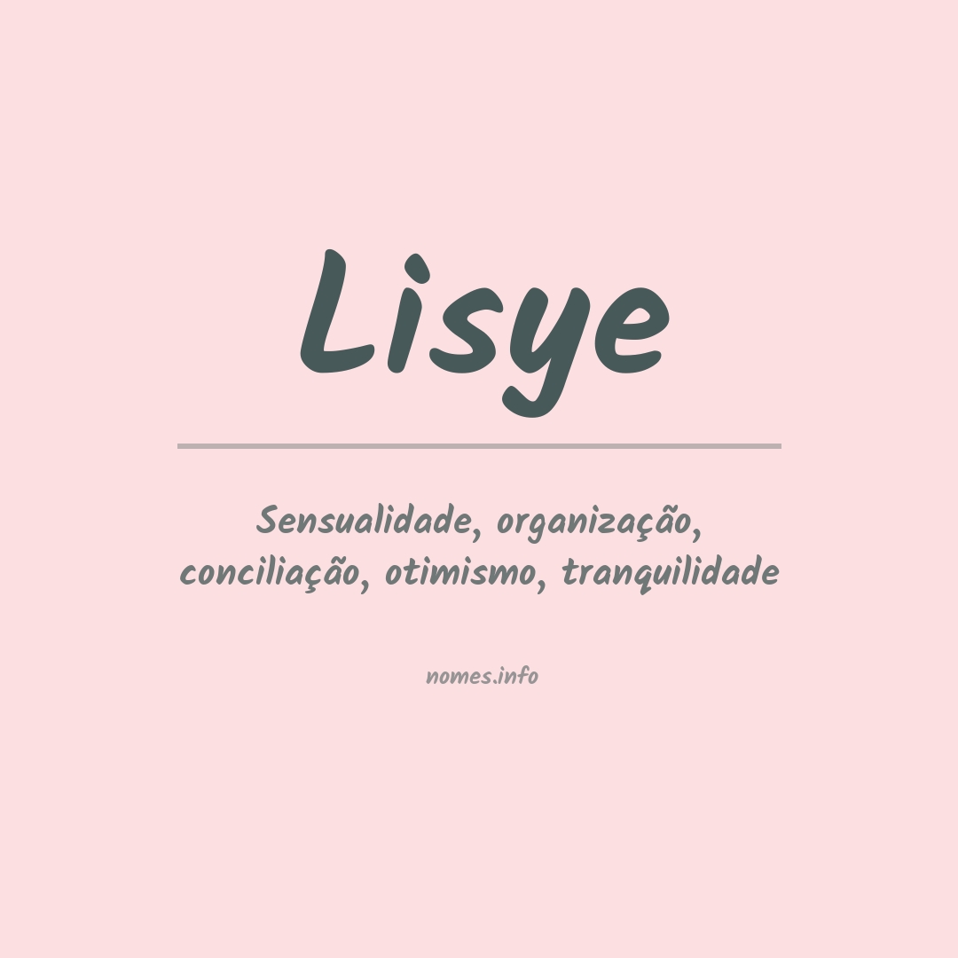 Significado do nome Lisye