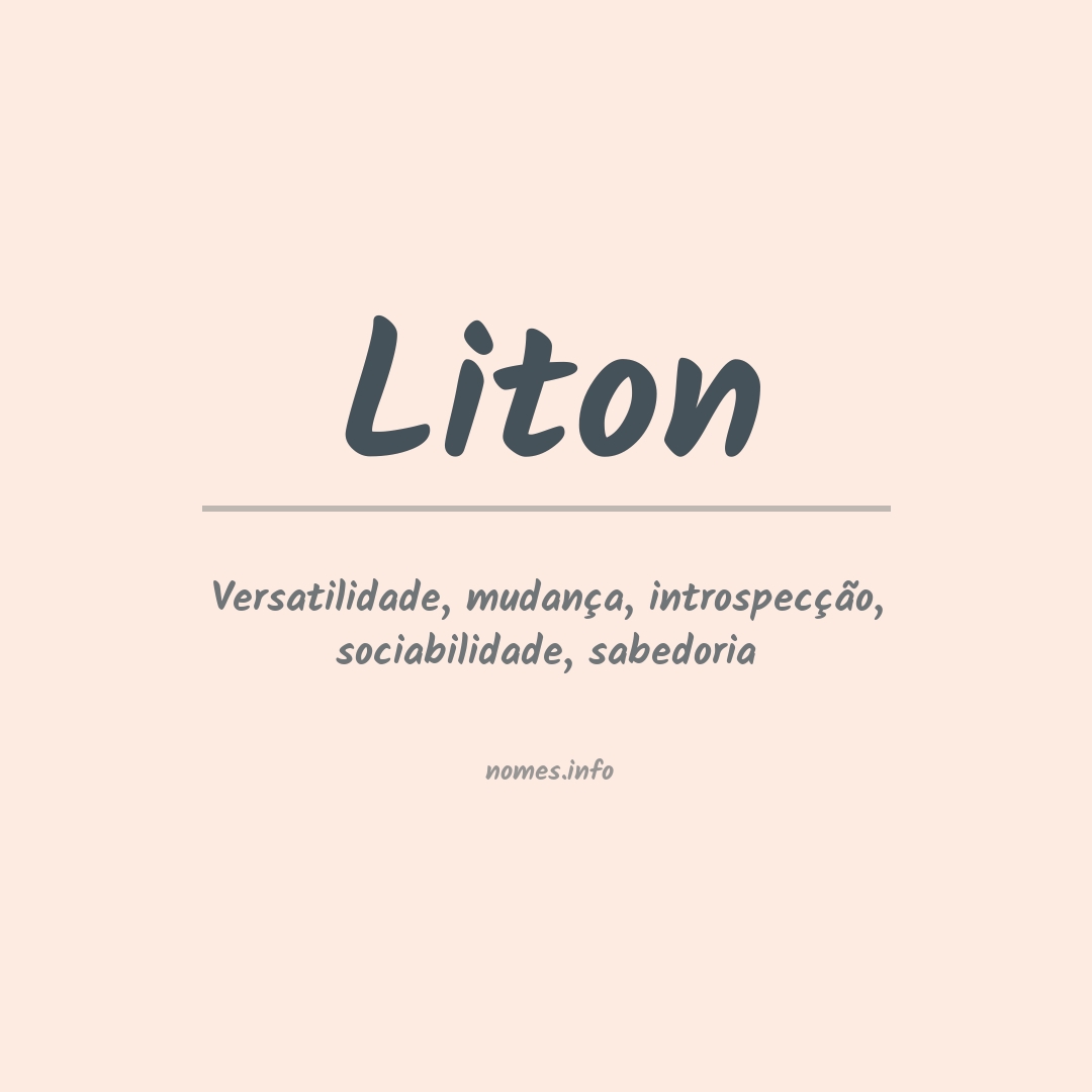 Significado do nome Liton