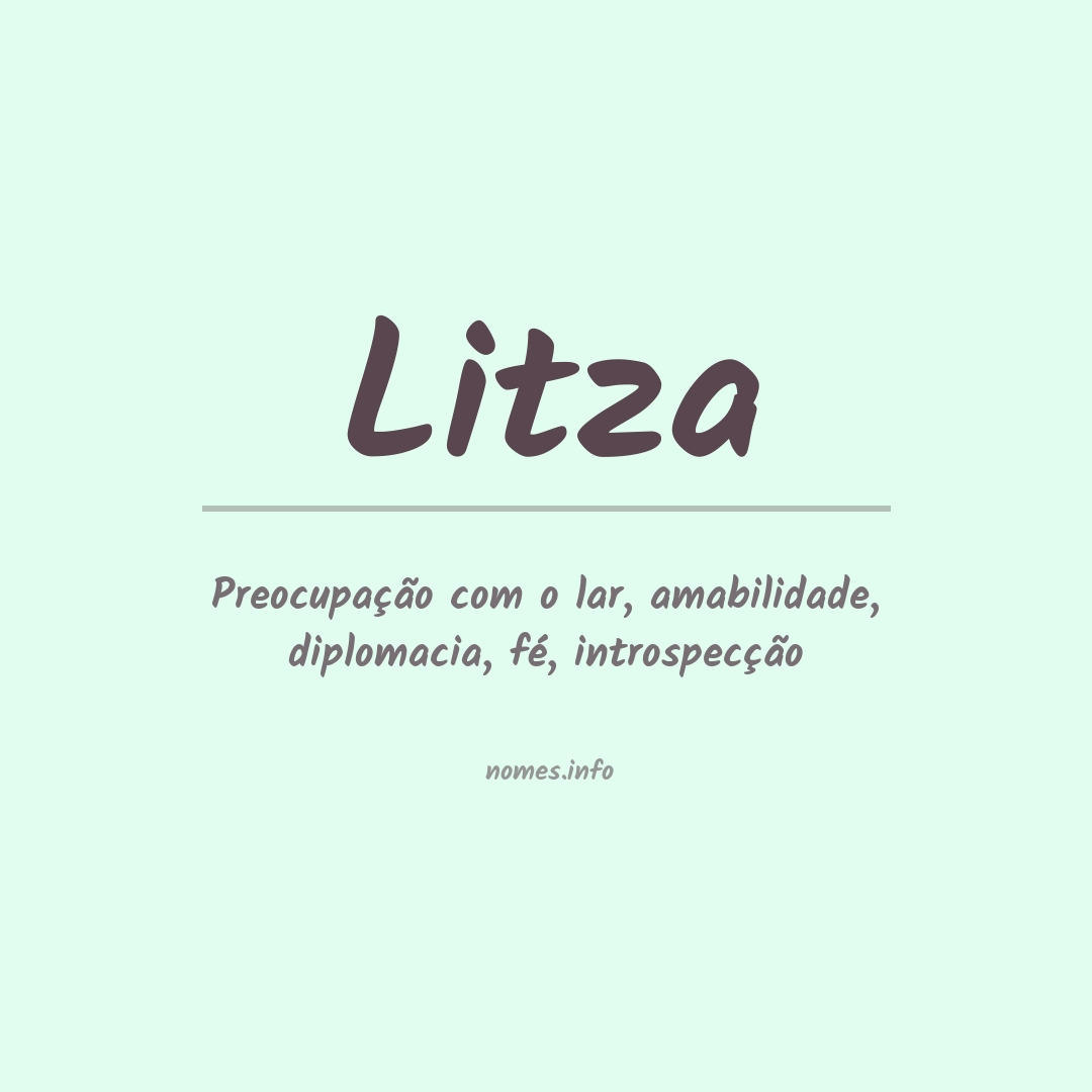 Significado do nome Litza