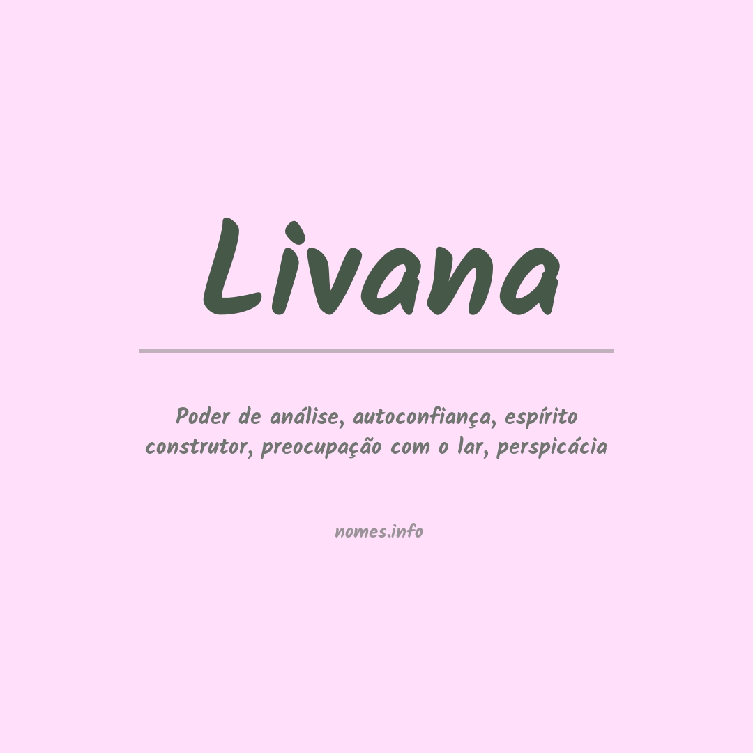 Significado do nome Livana