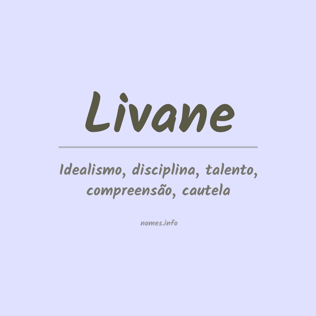 Significado do nome Livane