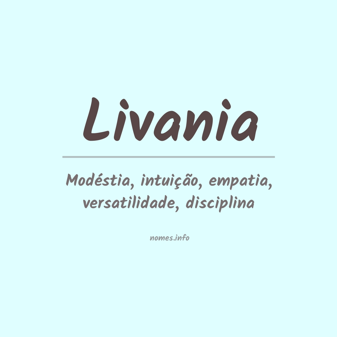 Significado do nome Livania