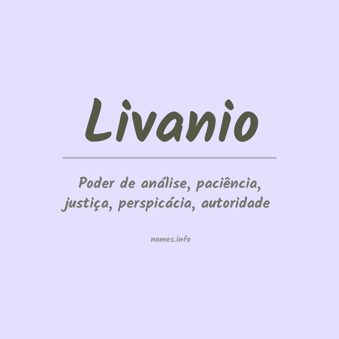 Significado do nome Livanio