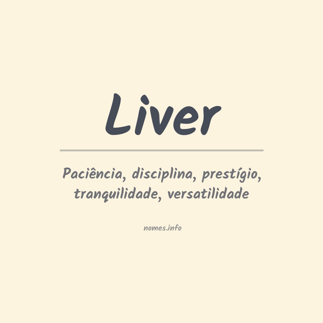 Significado do nome Liver