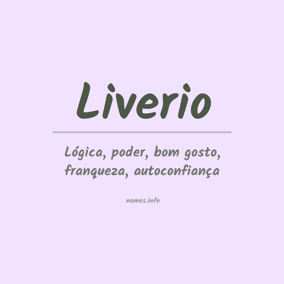 Significado do nome Liverio