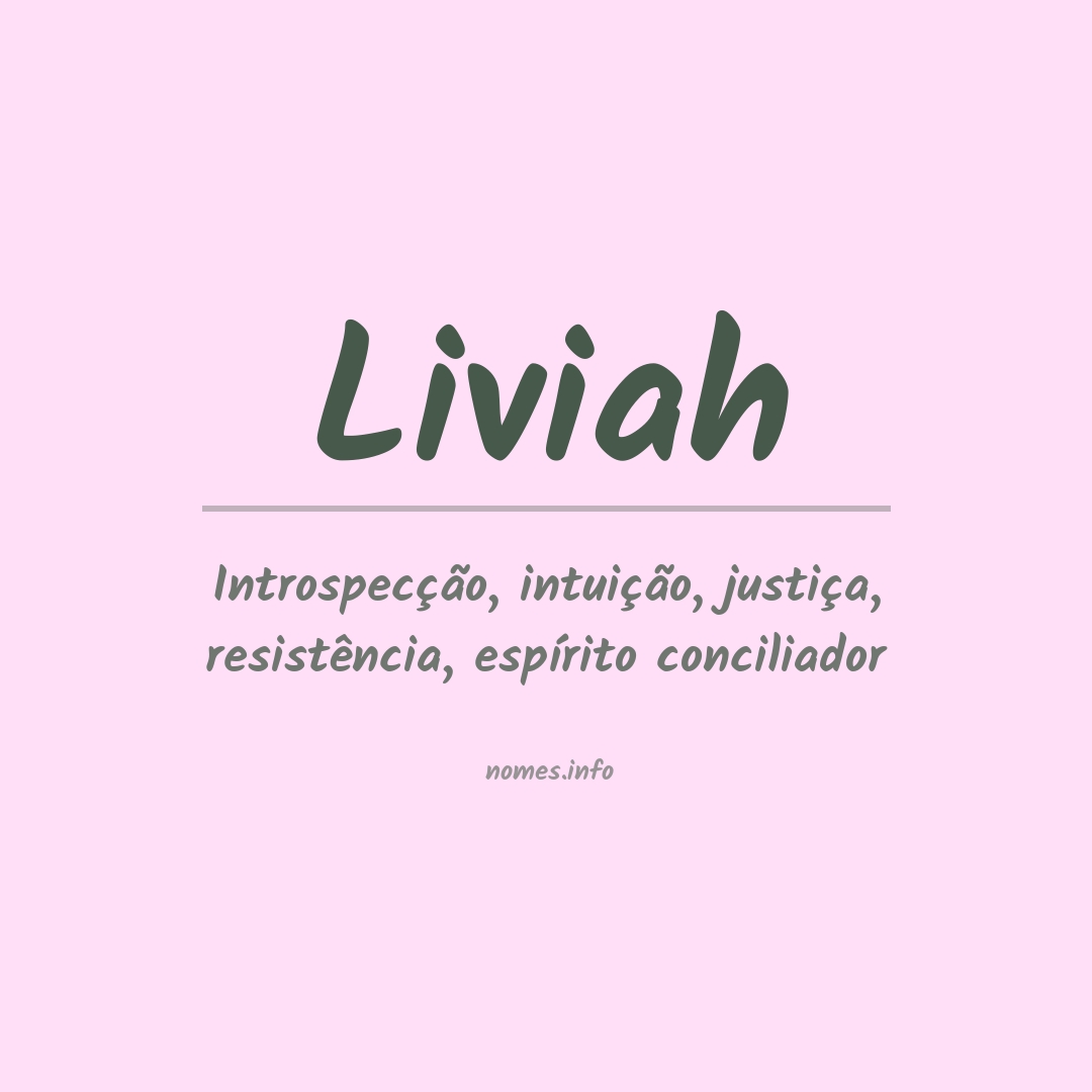 Significado do nome Liviah