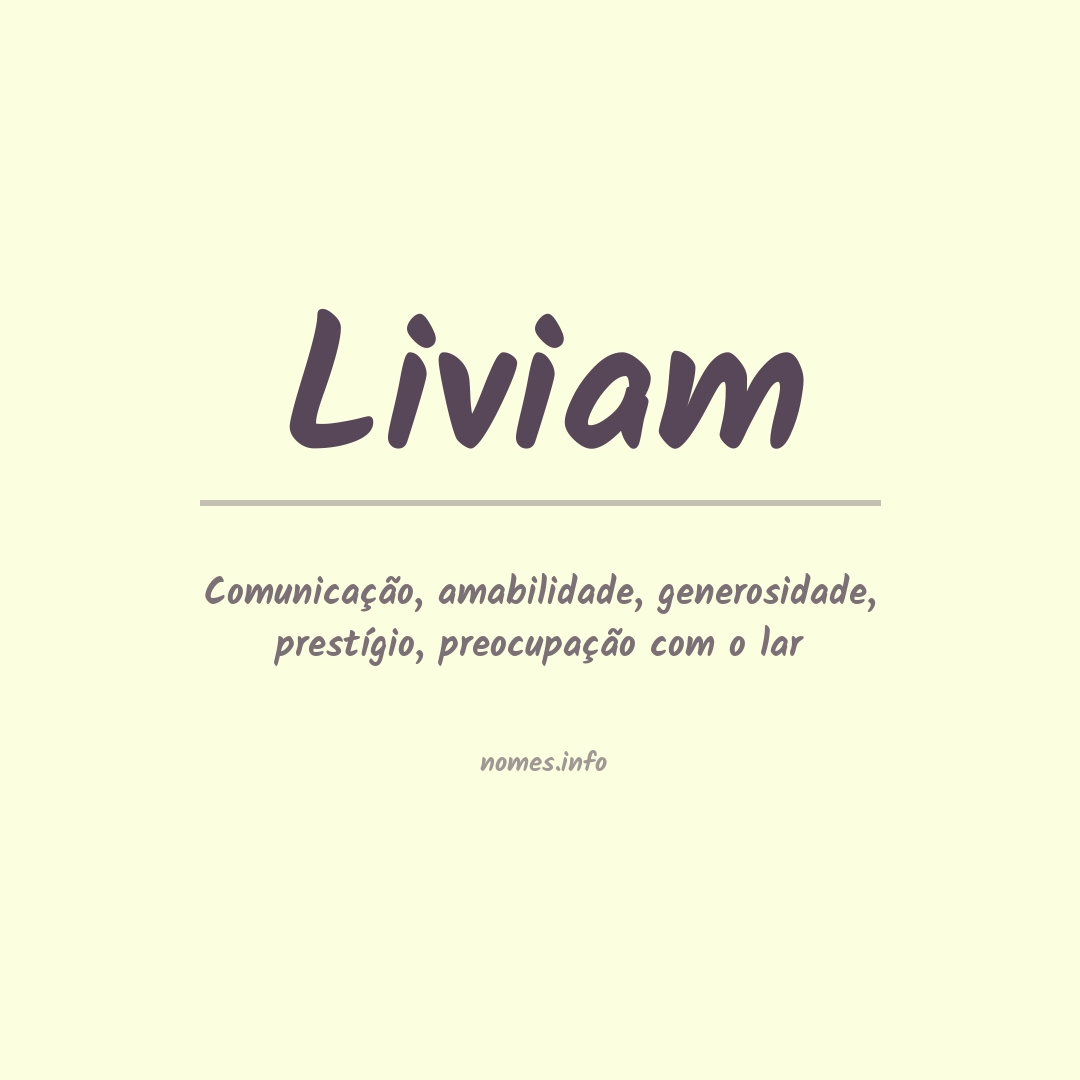 Significado do nome Liviam