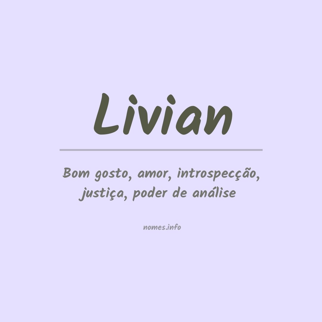 Significado do nome Livian