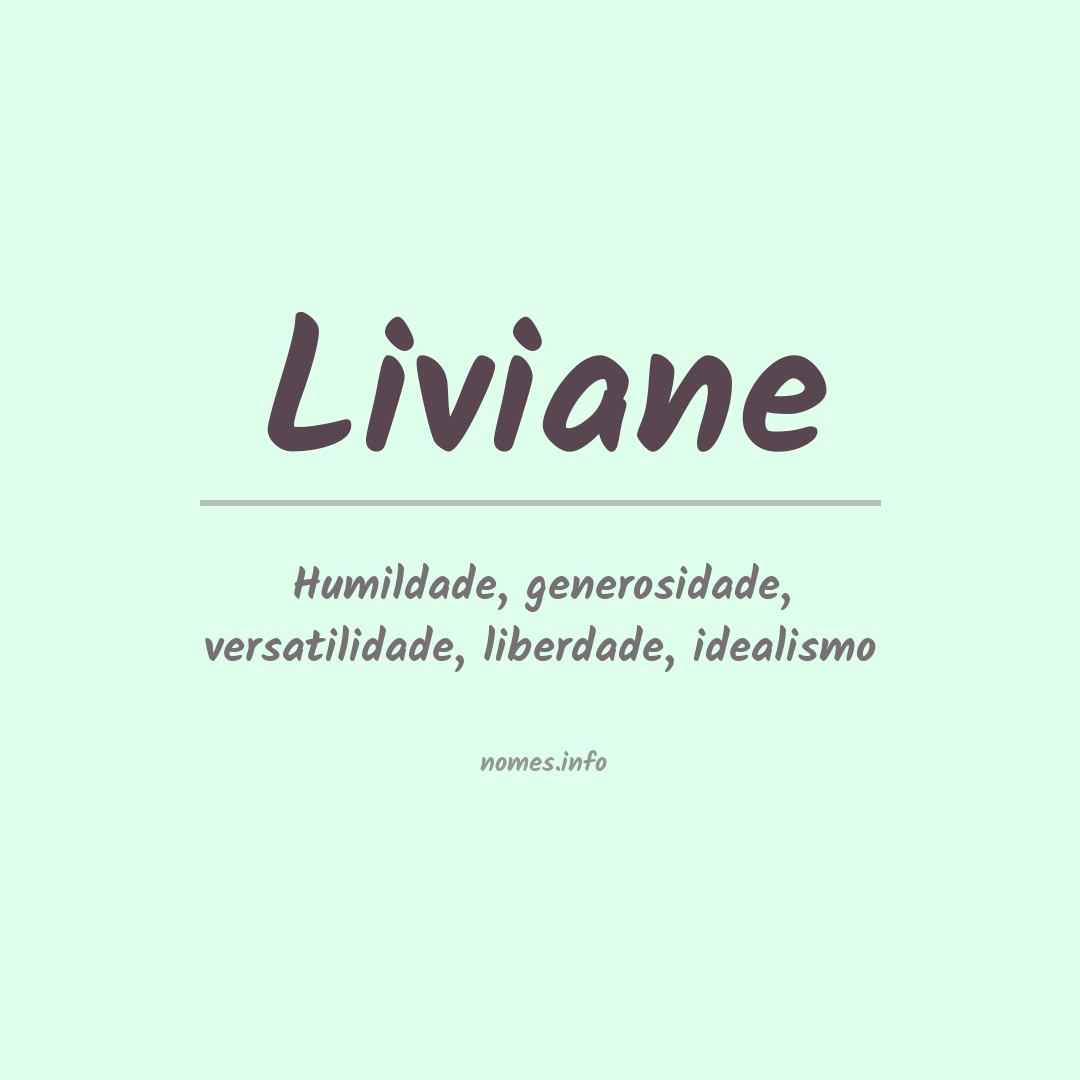 Significado do nome Liviane