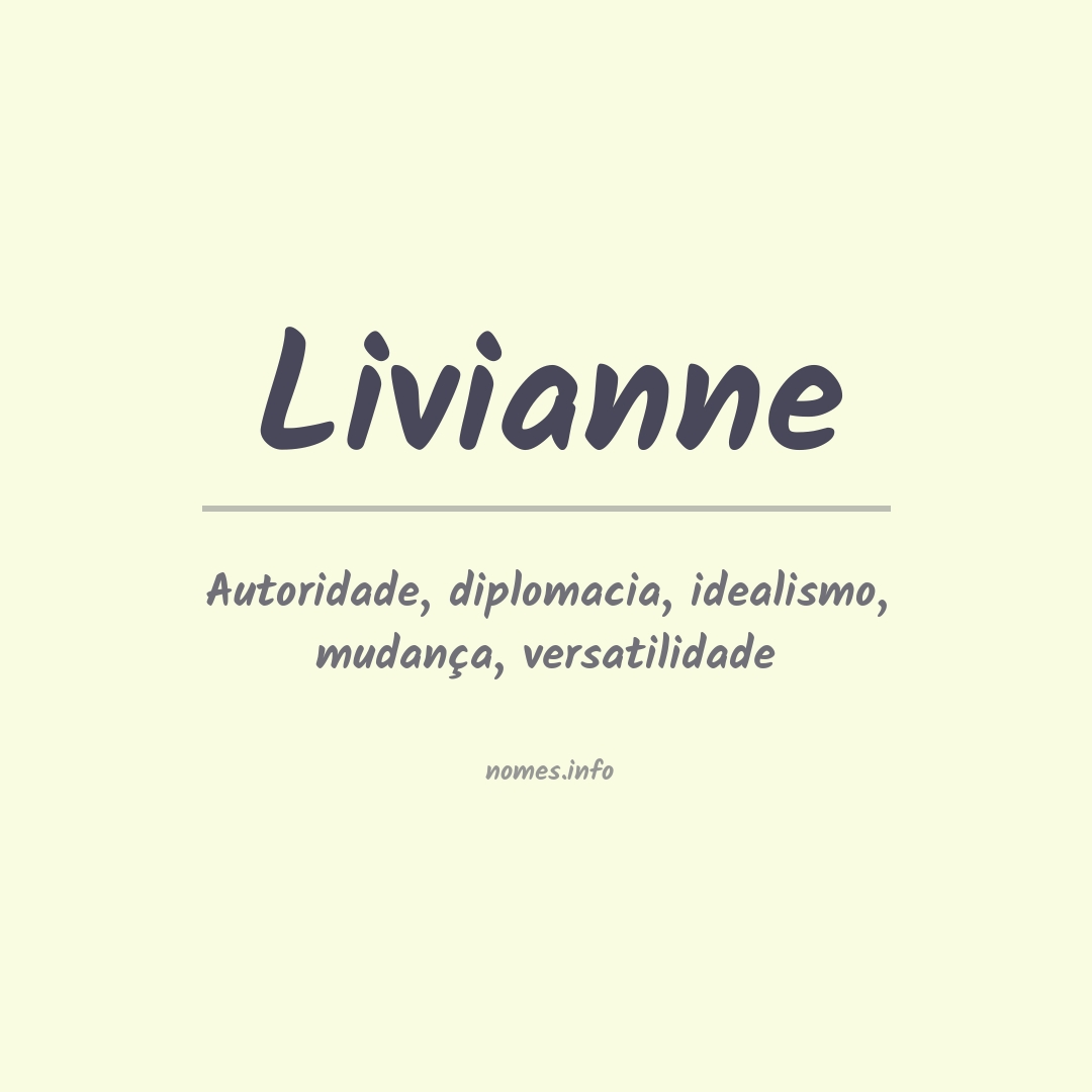 Significado do nome Livianne