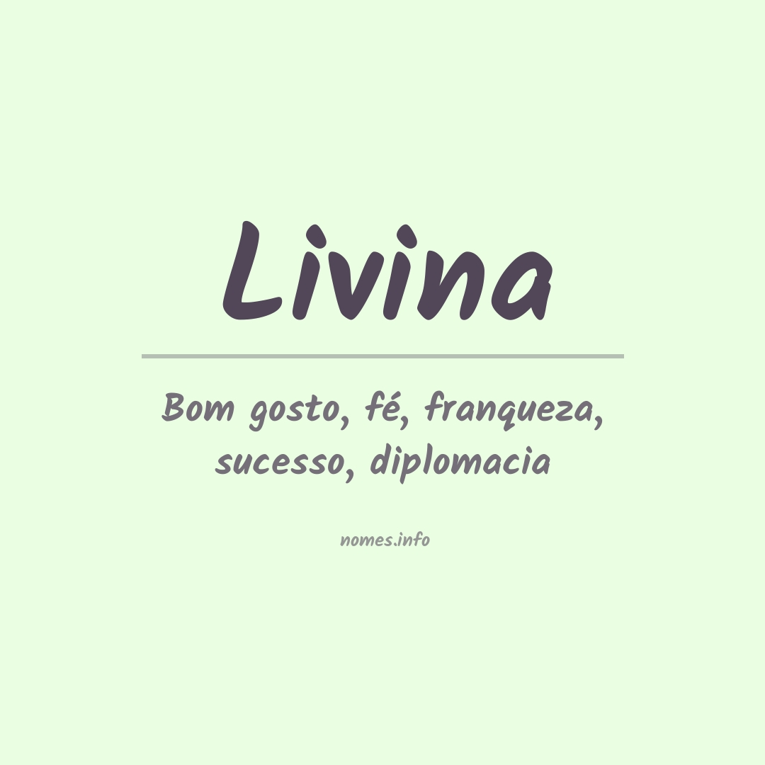 Significado do nome Livina