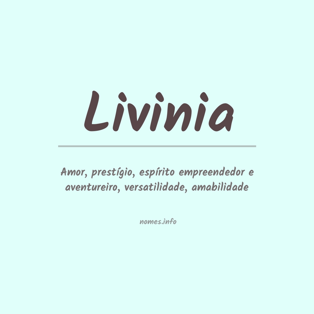 Significado do nome Livinia