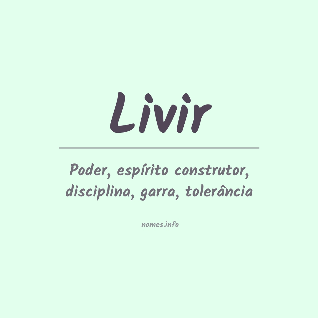 Significado do nome Livir