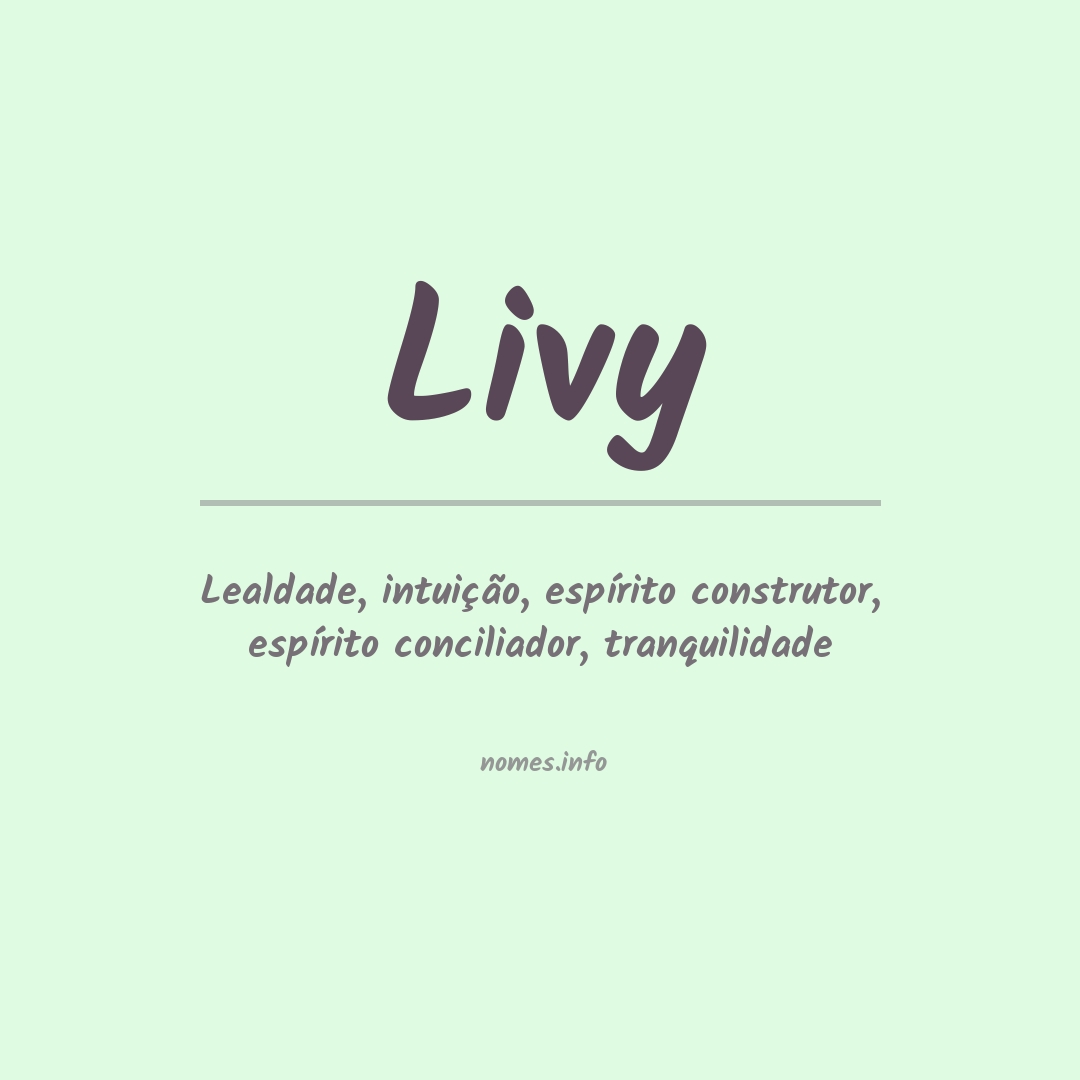 Significado do nome Livy