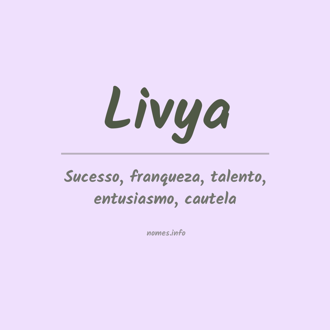 Significado do nome Livya
