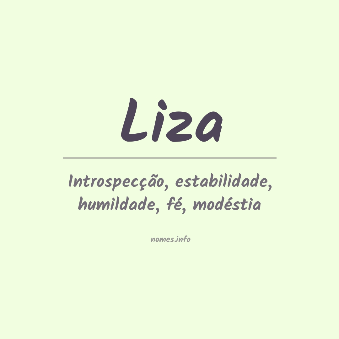 Significado do nome Liza