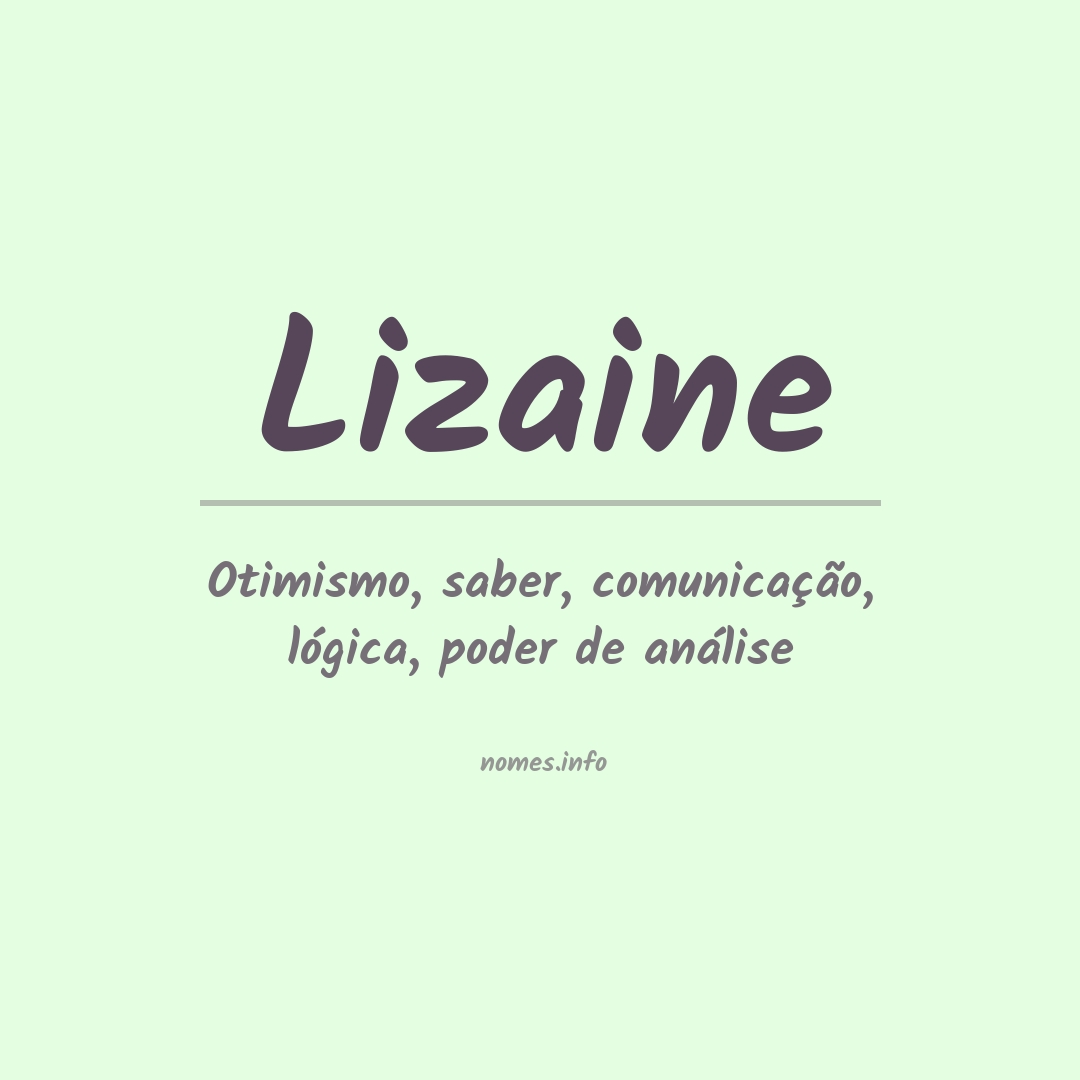 Significado do nome Lizaine