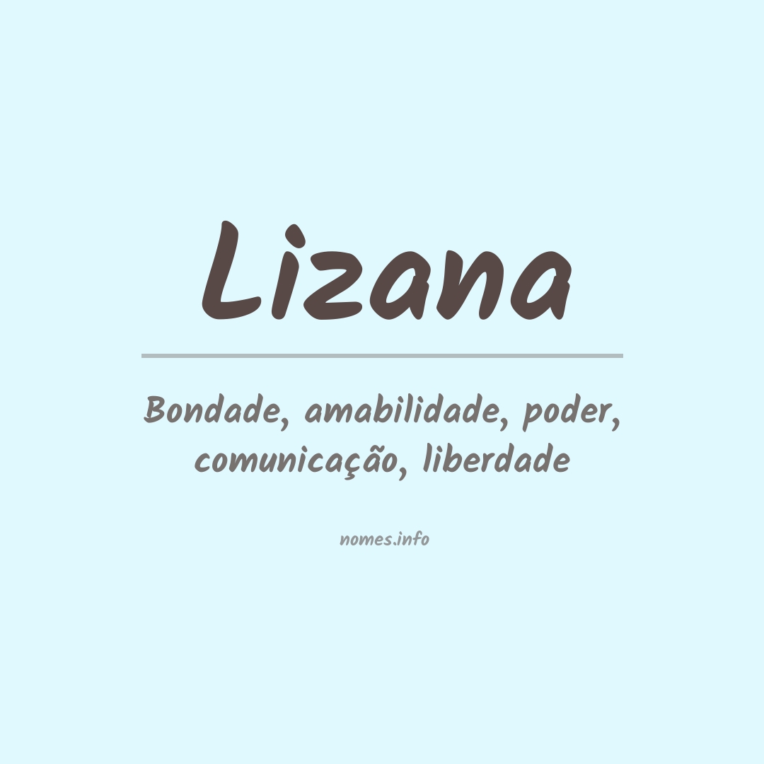 Significado do nome Lizana