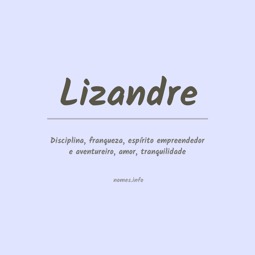 Significado do nome Lizandre Significado do nome Lizandre