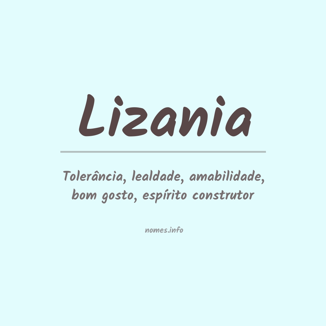 Significado do nome Lizania