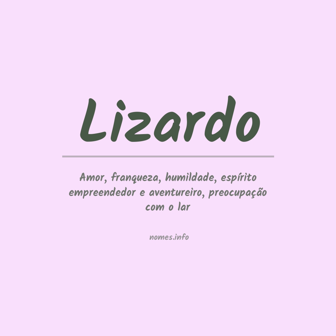 Significado do nome Lizardo