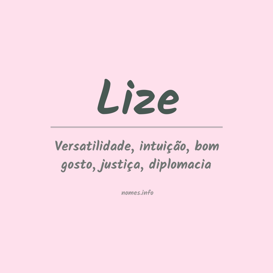 Significado do nome Lize