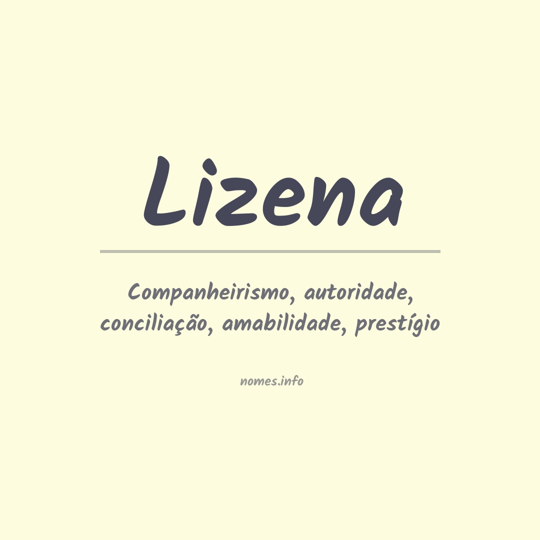Significado do nome Lizena