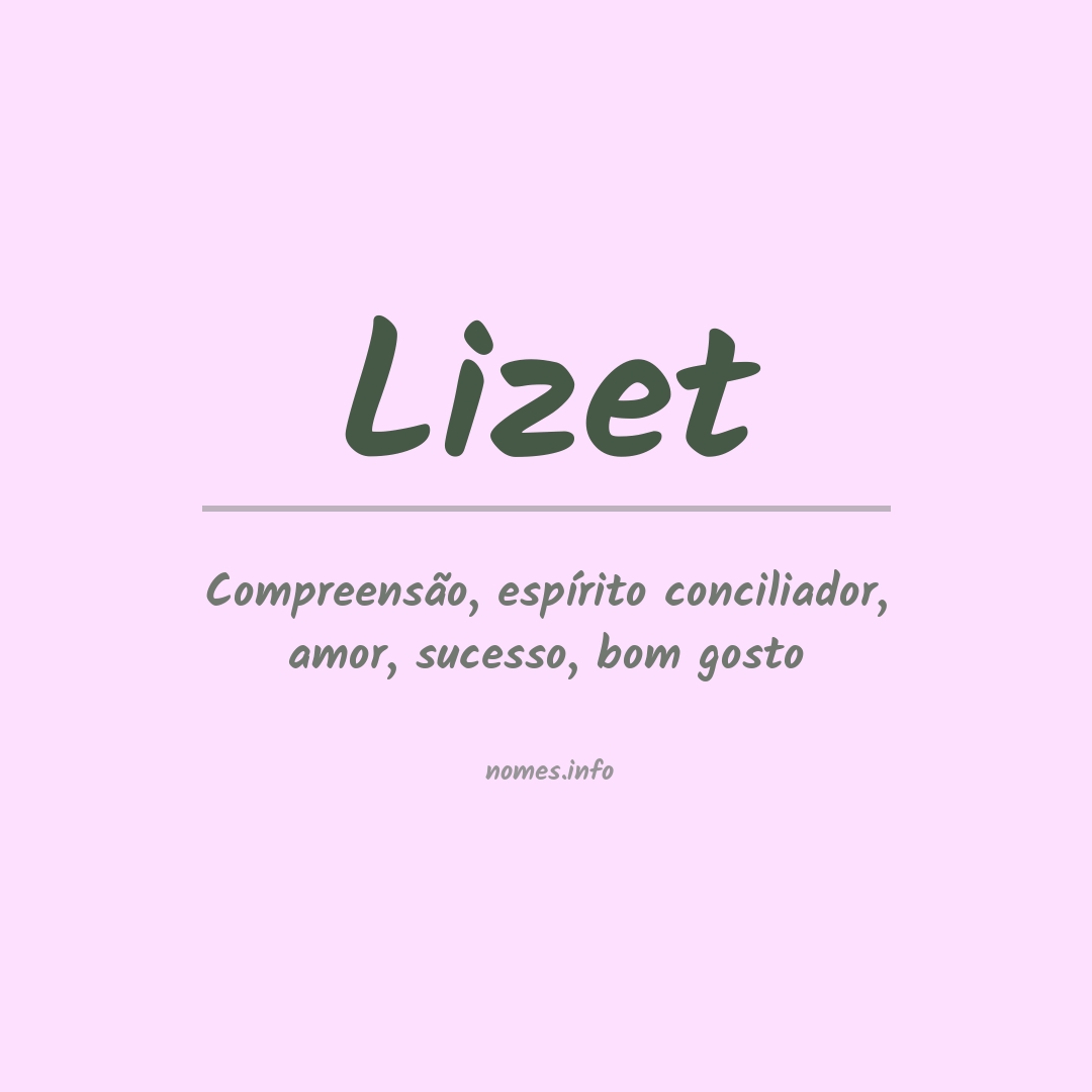 Significado do nome Lizet