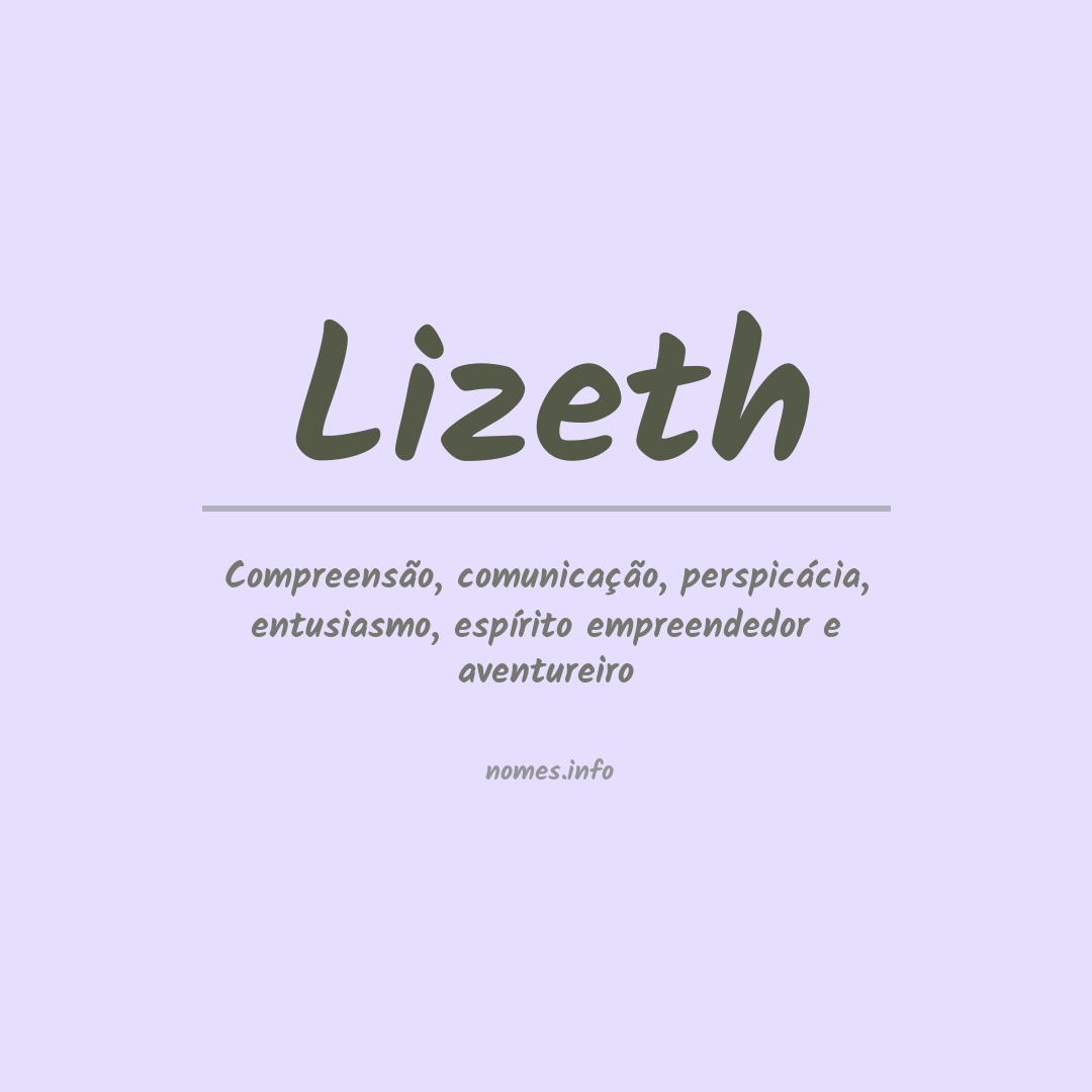 Significado do nome Lizeth