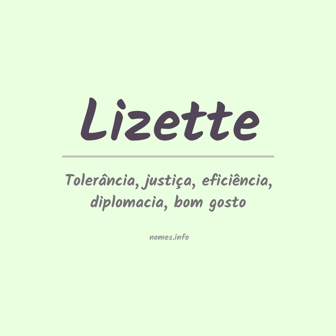 Significado do nome Lizette