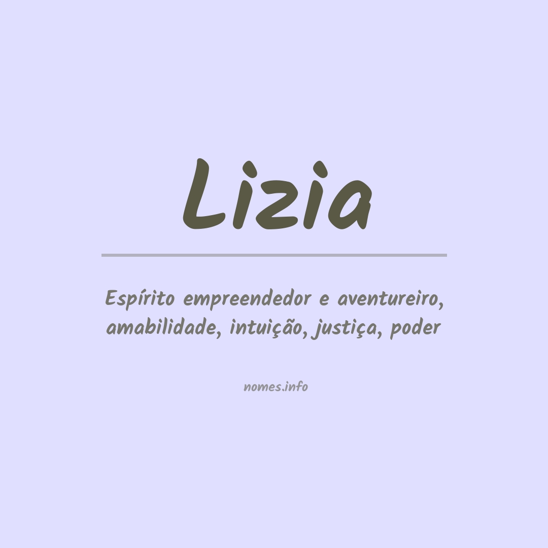 Significado do nome Lizia