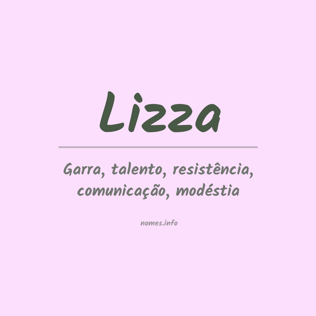 Significado do nome Lizza