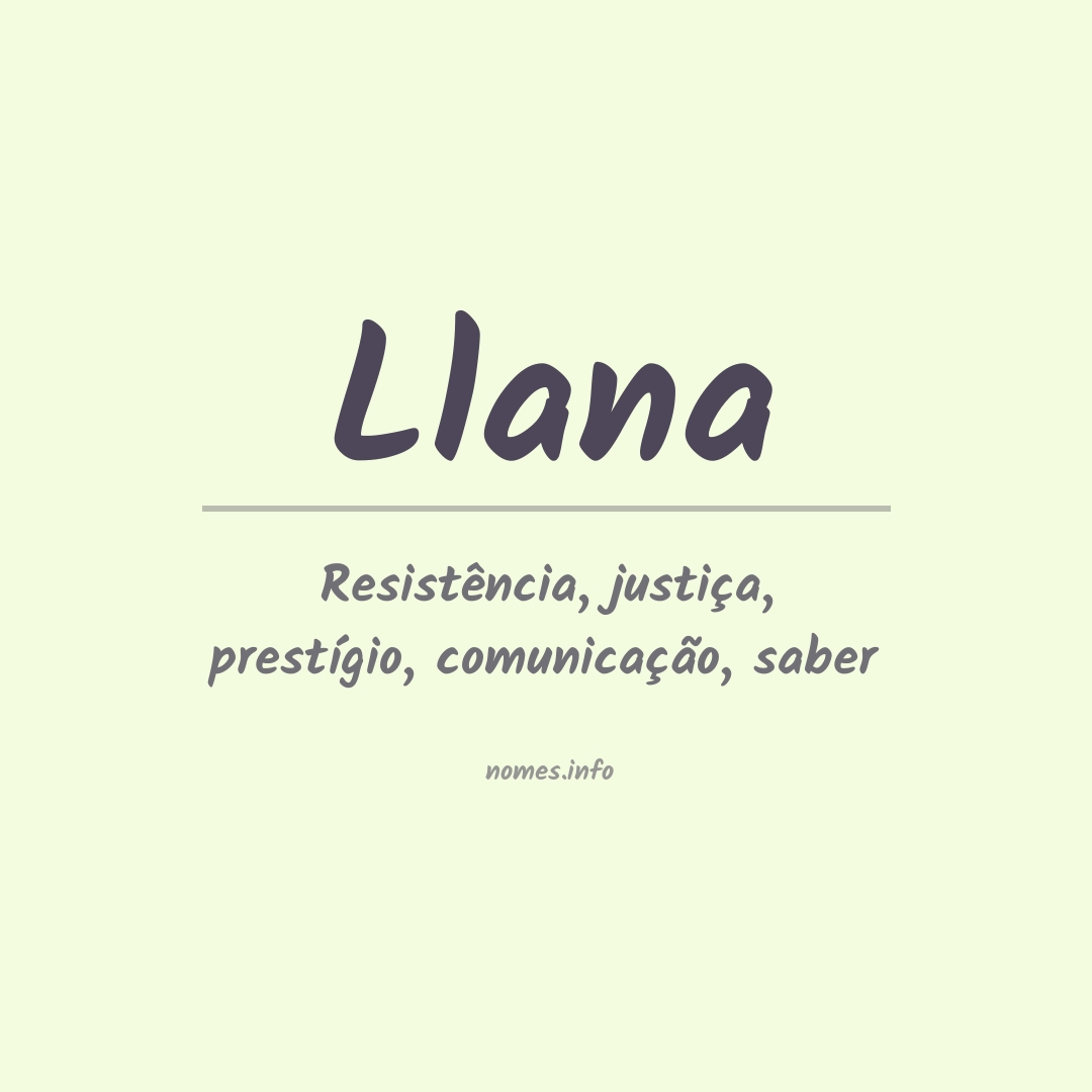 Significado do nome Llana