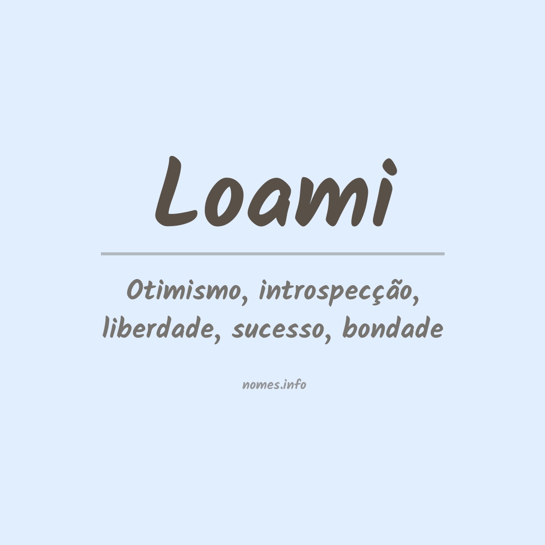 Significado do nome Loami