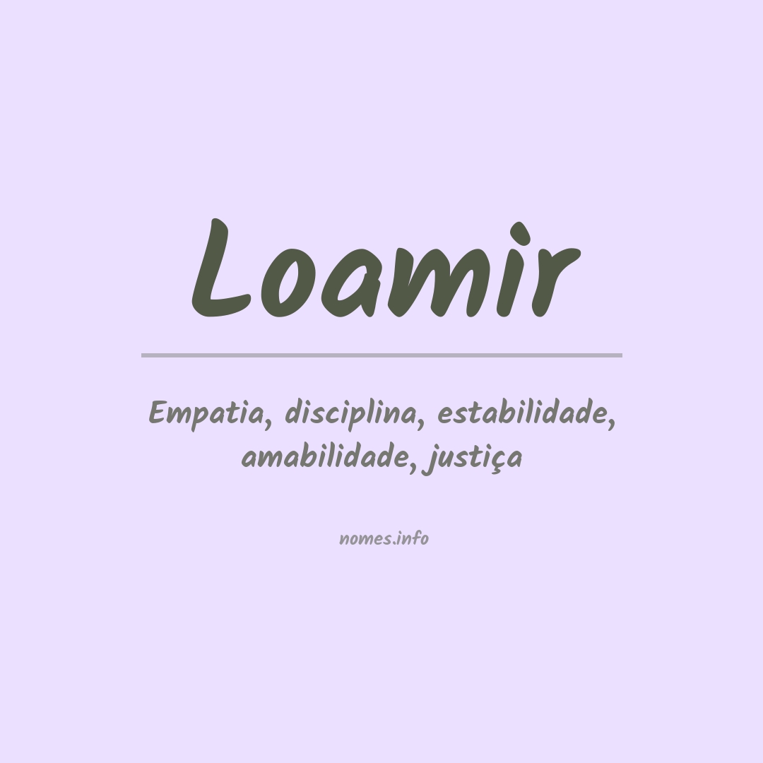 Significado do nome Loamir