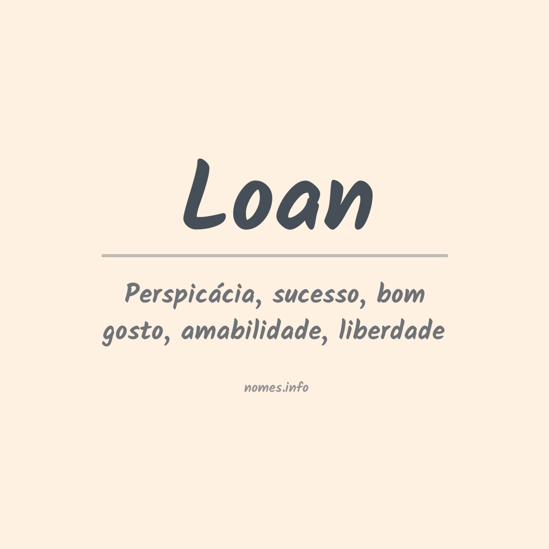 Significado do nome Loan